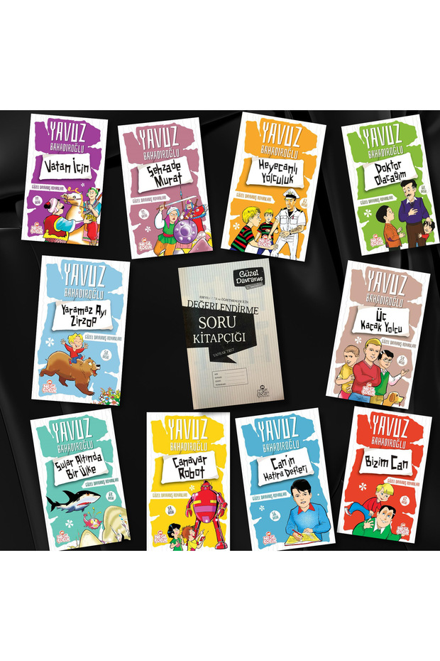 4. Ve 5. Class YAVUZ BAHADIROĞLU HİKAYELERİ / 10-Books / Question Assessment Booklet with Gift