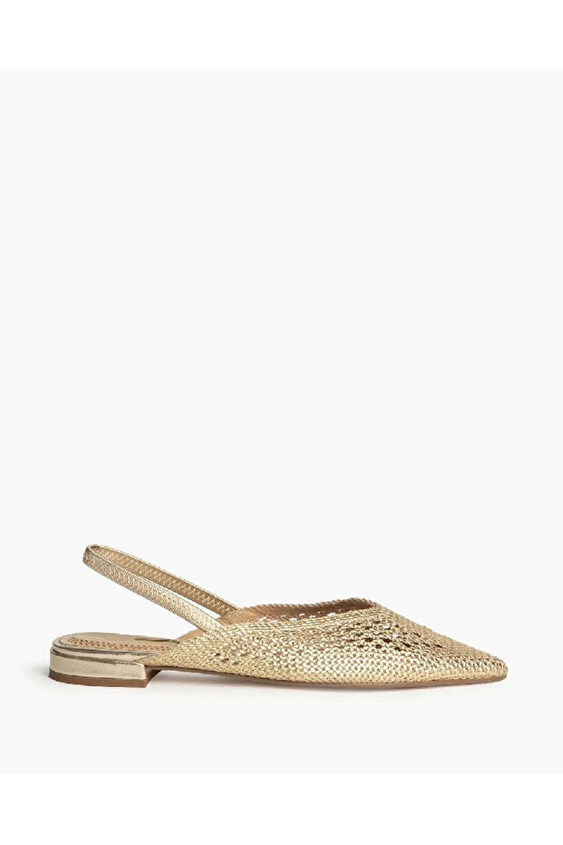 BRAIDED FLATS IN GOLD