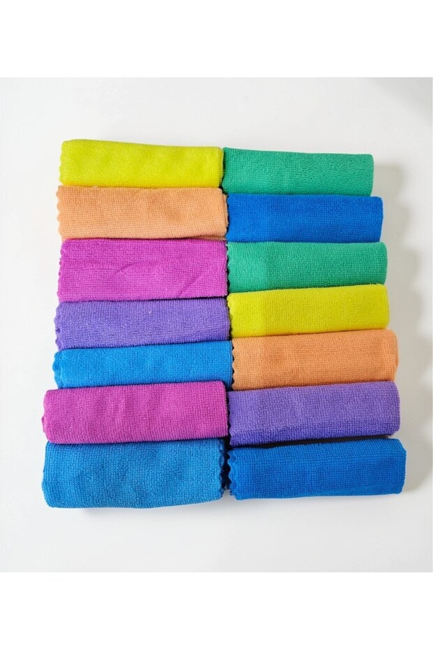 14 Pieces Microfiber Home and Car Cleaning Kitchen and General Cleaning Cloth and Towel