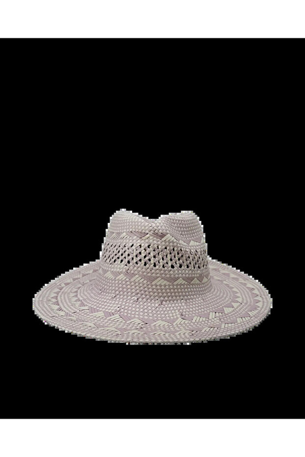TWO-TONE STRAW HAT