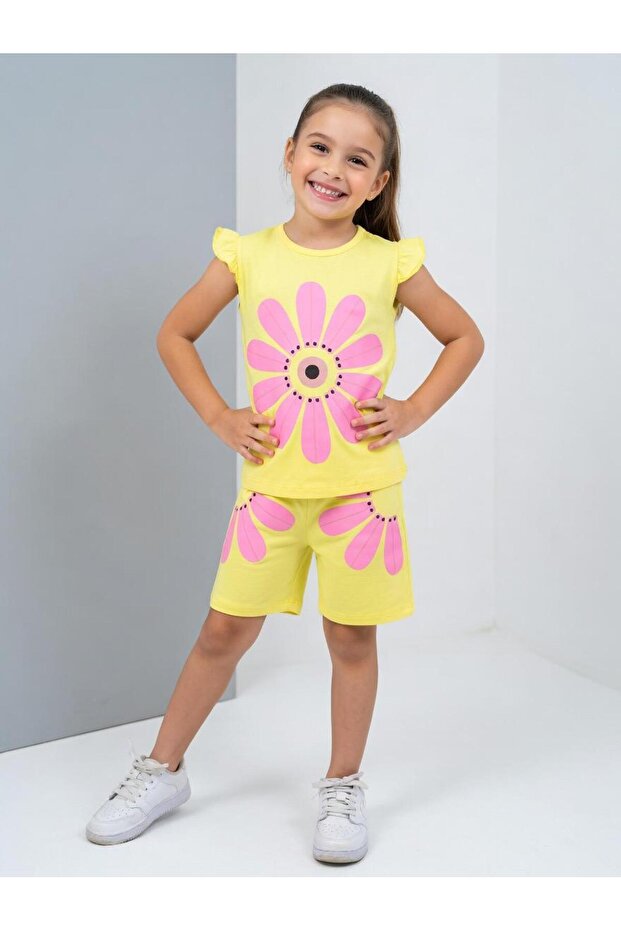 Flower Printed Girls' Set