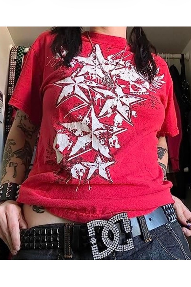 Cyber Grunge Punk Purple Rose Electro Guitar Unisex T-Shirt