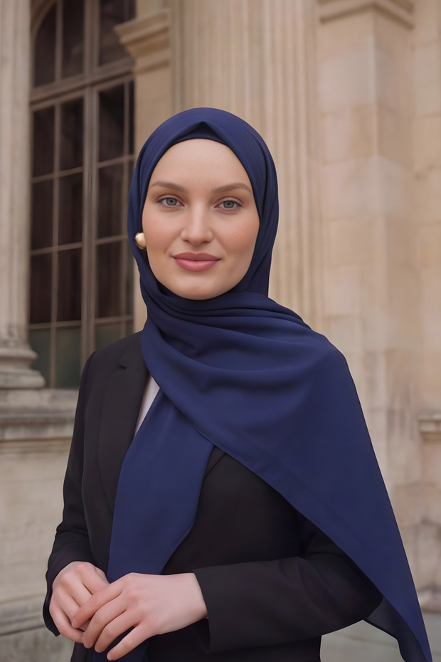 Women's Rami Natural Shawl Plain Minimal Shawl Lightweight Breathable Hijab Shawl