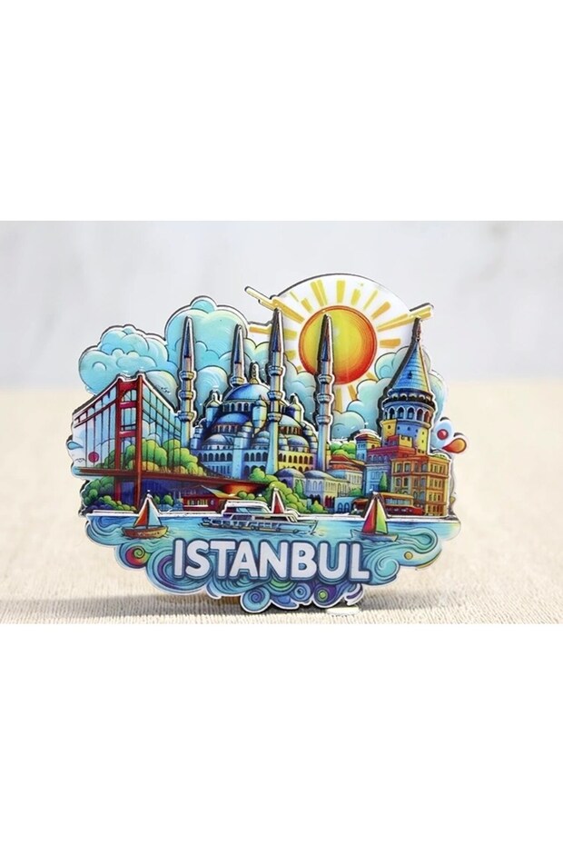 Wooden istanbul themed magnet alk4600