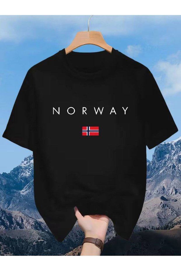 Black Unisex Oversize T-Shirt Printed Men's Women's Relaxed Fit Casual Trend Streetwear
