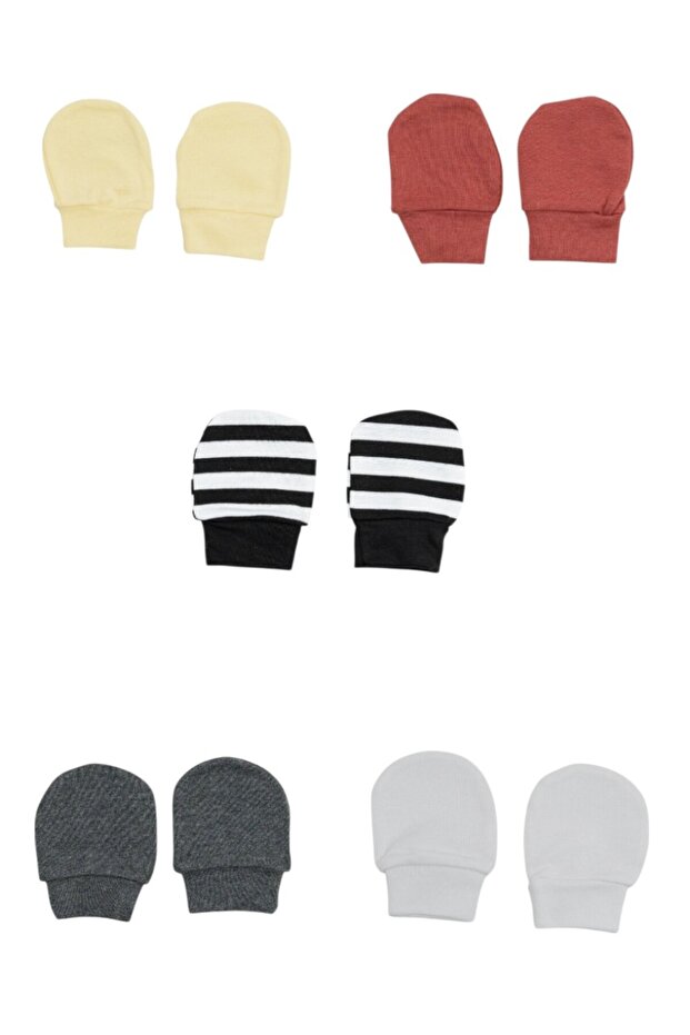 - Little Snuggles Mittens 5 pcs - Multicolor - 0M to 6M