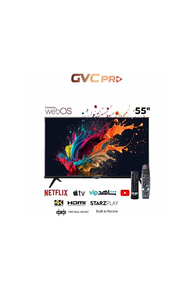 شاشة سمارت 55بوصة (( 4K )) 55GW6100 (( WBOS )) مع رسيفر