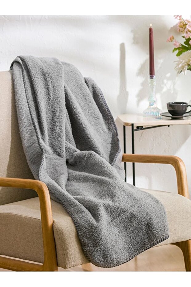 Lcw Home Gray Wellsoft Tv Blanket 115X160 cm
