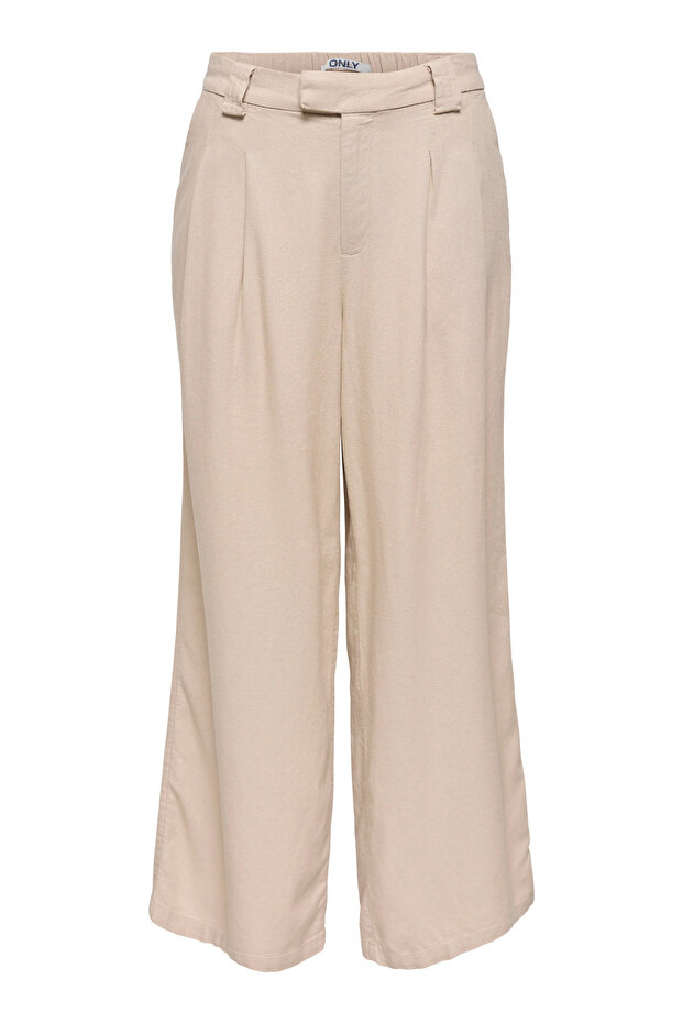 Onlsvea Linen Blend Regular Fit Mid-Waist Trousers Pants 15364120