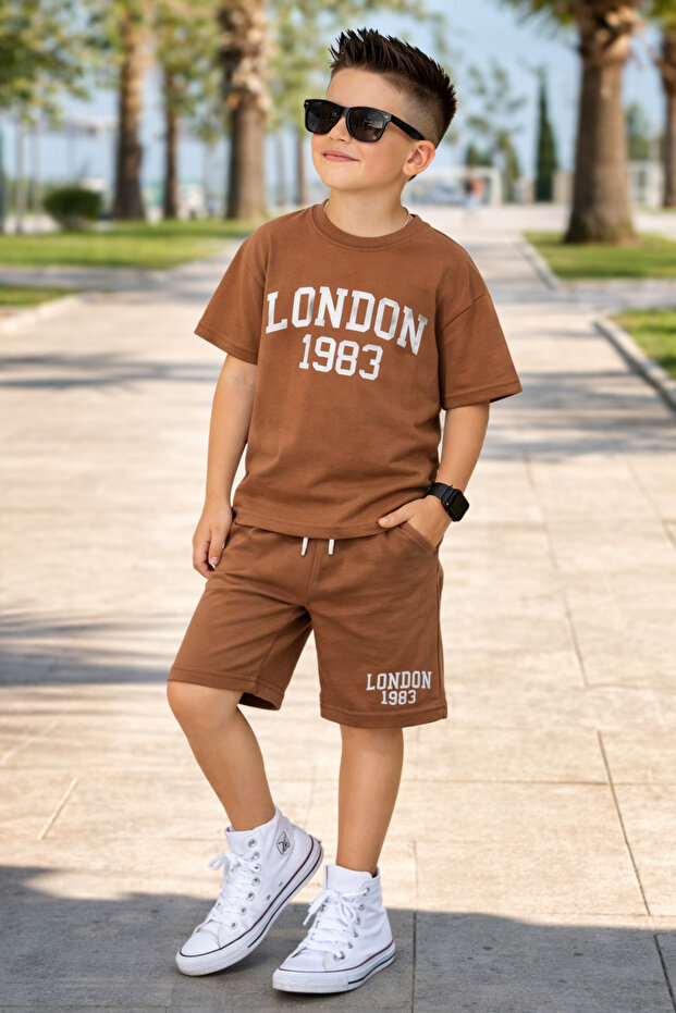 Boy's London Printed Shorts Set - Age 3/12 - 31686