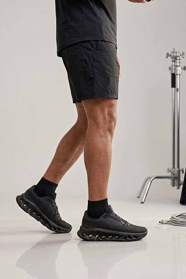 Men's Black Sports Shoes - Lightweight Running and Walking Sneaker with Air Glide System Technology