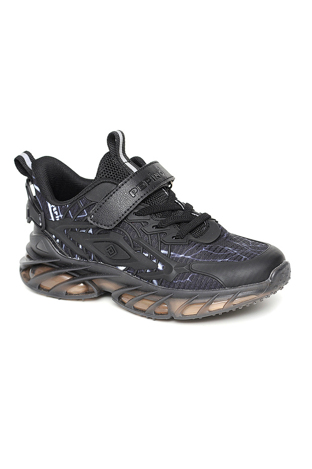 2242 Boys' Black Sports Shoes