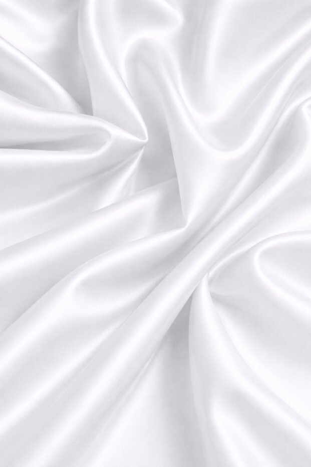 White Matte Satin Fabric, 150 cm Wide