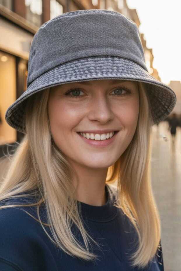 Women's Vintage 100% Cotton Bucket Hat