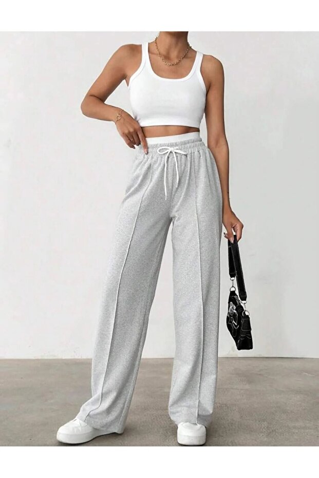 Women's Loose Wide Leg Striped Sweatpants