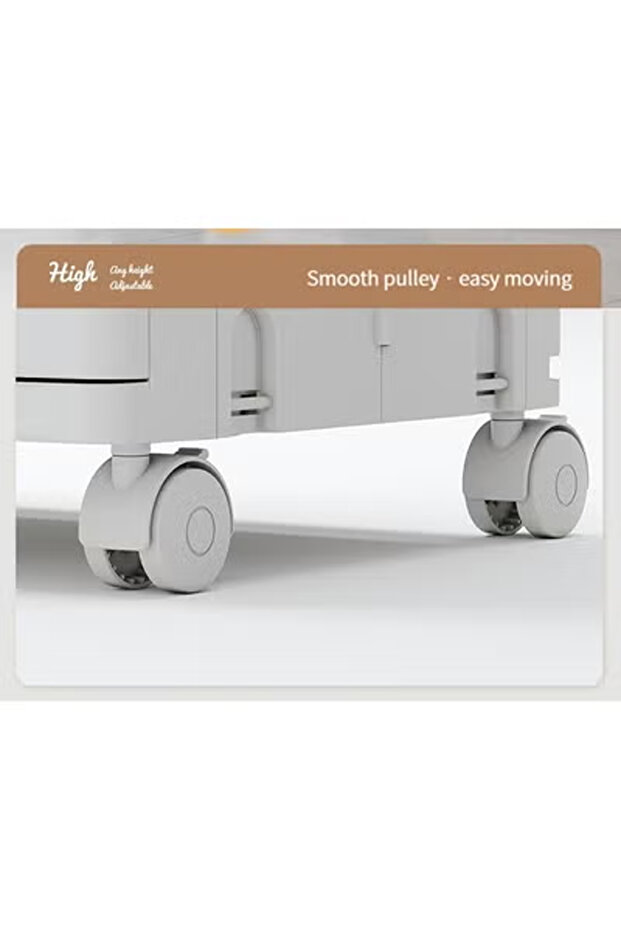 Single Layer Clear Folding Storage Boxes with Wheels - 5