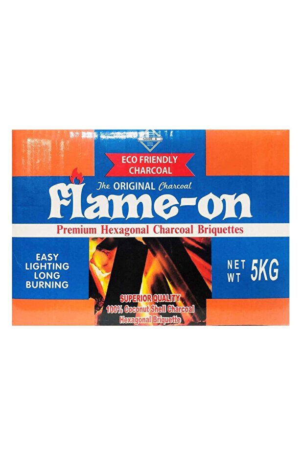Flame-on Hexagonal Charcoal 5kg