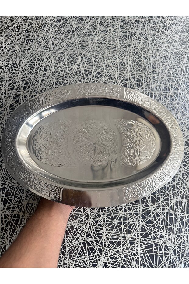 2-Piece Stainless Steel Presentation Plate Appetizer Plate 35