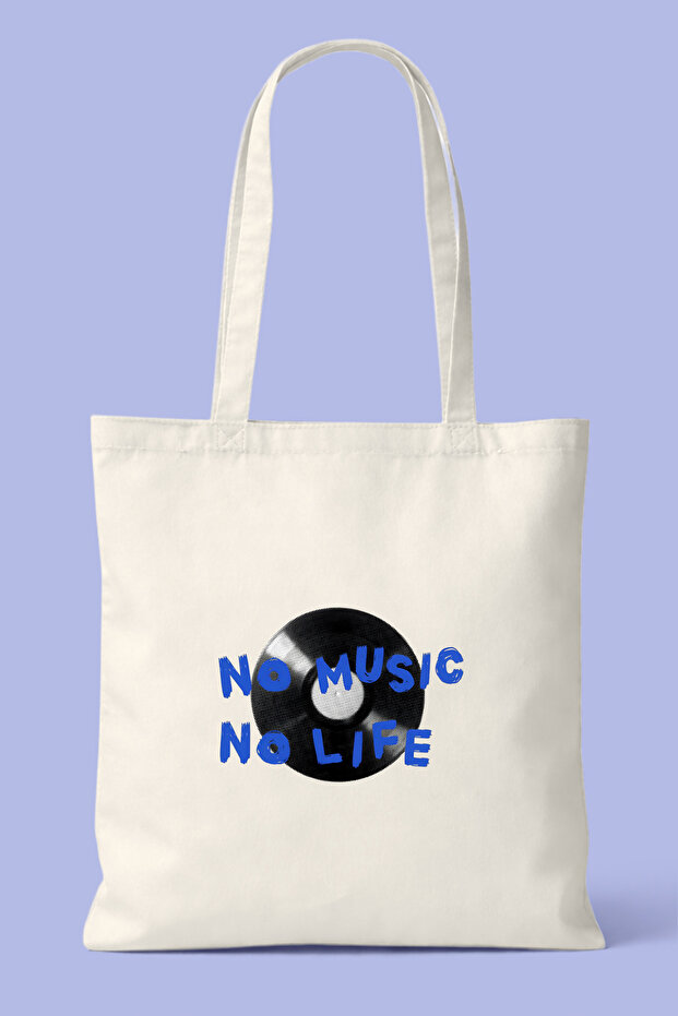 No Music No Life Record Design Printed Cloth Bag
