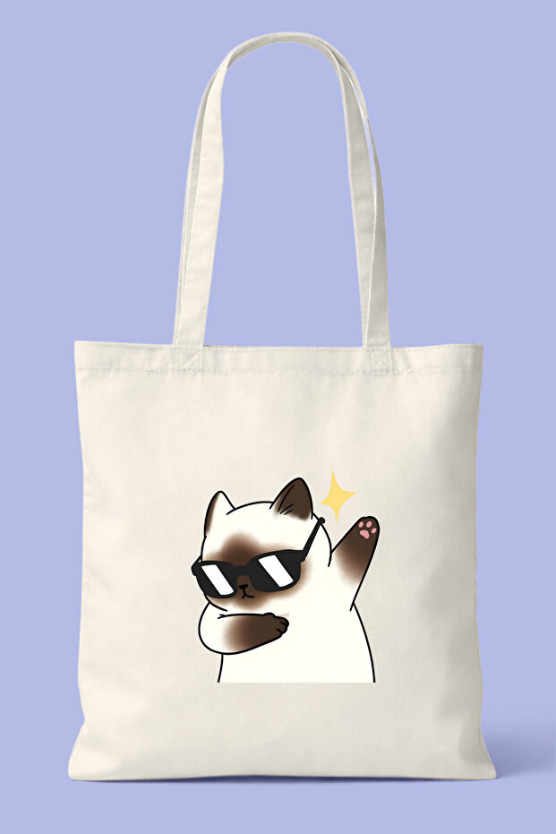 Cool Cat Printed Cloth Bag