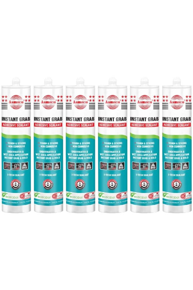 Instantgrab Adhesive Sealant - White - 280 Ml - Set of 06
