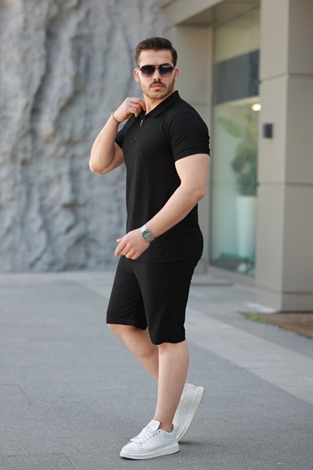 Men's Casual Style Shorts Bottom Top Set T-Shirt