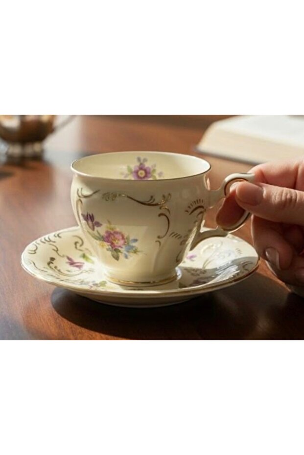 Esterhomedecor 6-Person Porcelain Coffee Cup Set Sofia