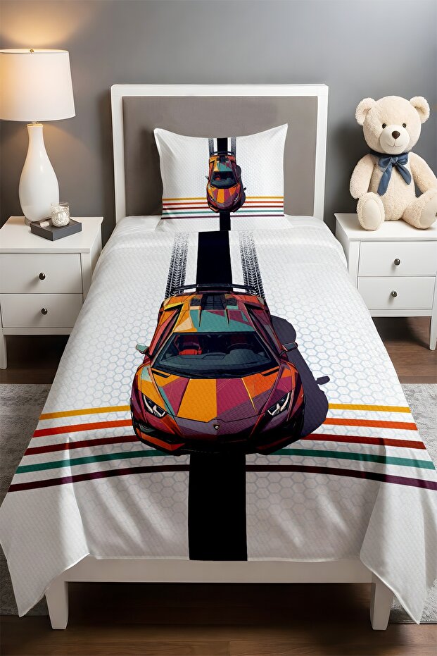Color of Speed Patterned Children's Room Lampshade