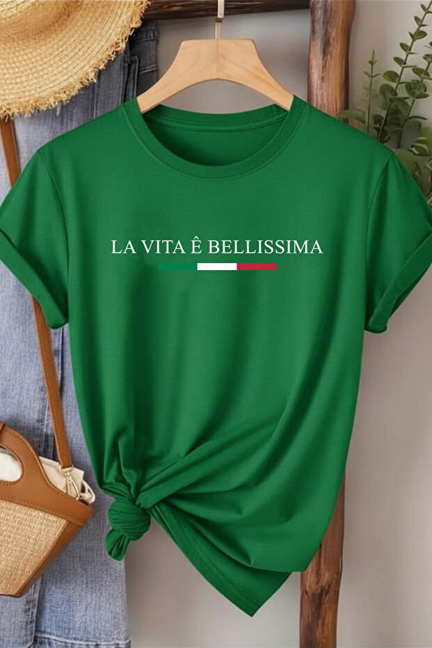 La Vita Bellissima Printed Women's T-Shirt