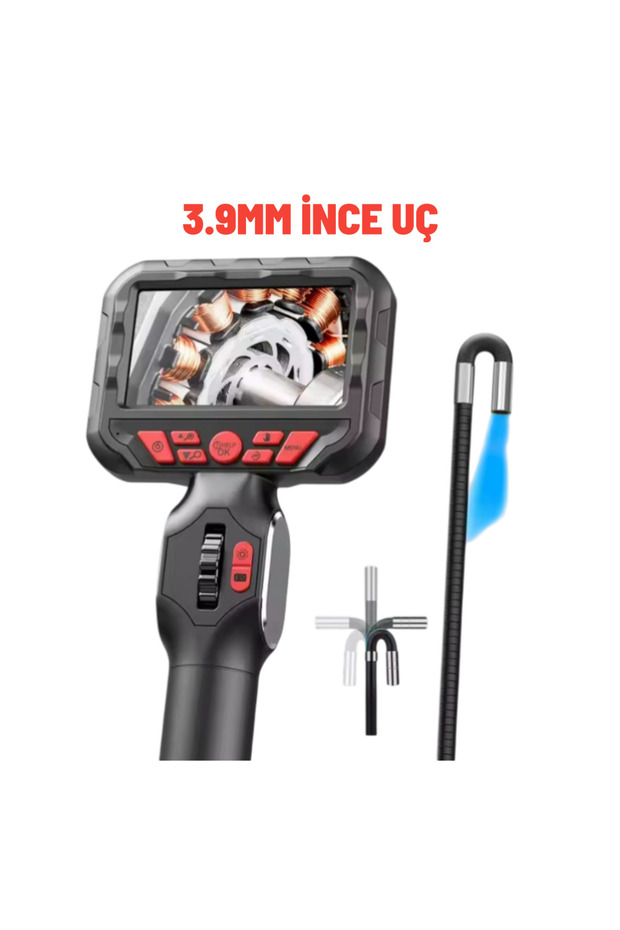 NIDAGE 3.9mm 360 derece oynar başlıklı endoskop kamera yılan kamera 1 metre