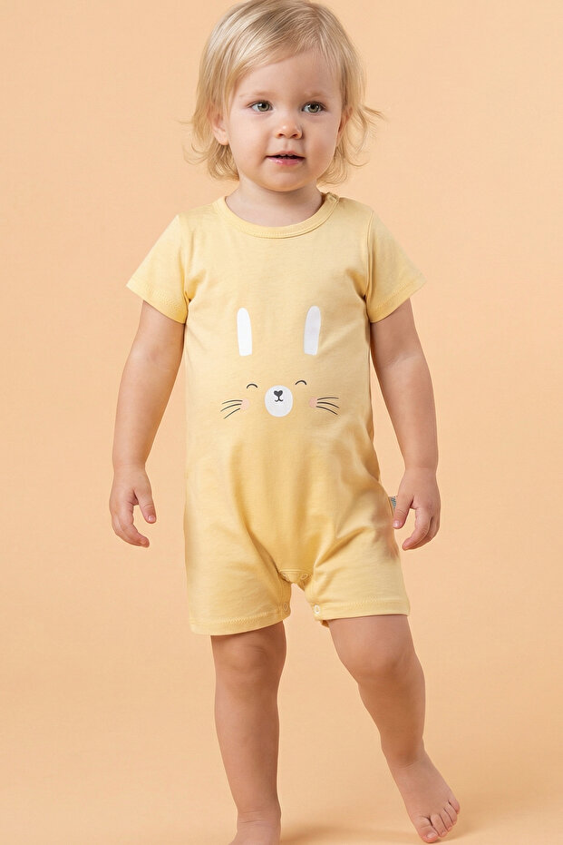 100% Cotton Baby Girl Summer Short Jumpsuit