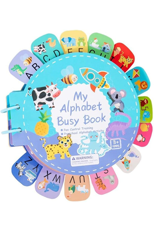 Alphabet Busy Book for Toddlers ABC Learning Activity Book for Kids Age 3+ Montessori Preschool Educ