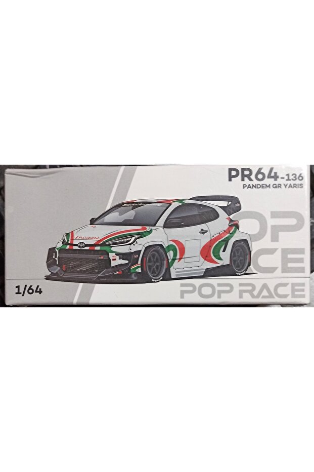 Pop Race Pandem Gr Yaris Rally Livery Pr64-0136 1/64 Model Car Rally Look