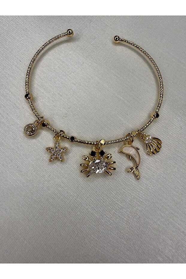 Gold Renk Charm Bileklik