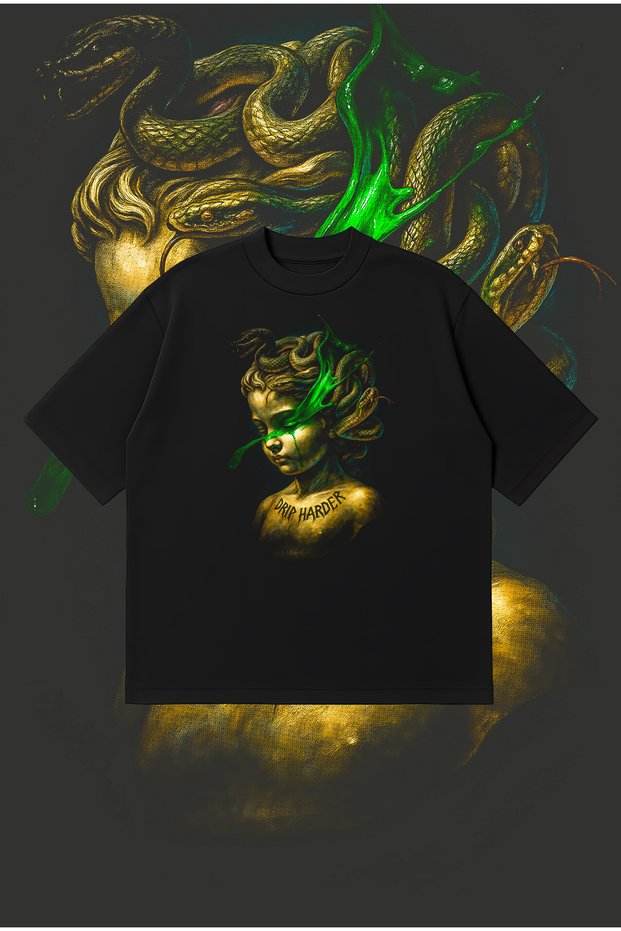 Snake Baby Sculpture Oversize Boxy Fit Unisex 100% Cotton Tshirt – Printed T-Shirt | Streetwear