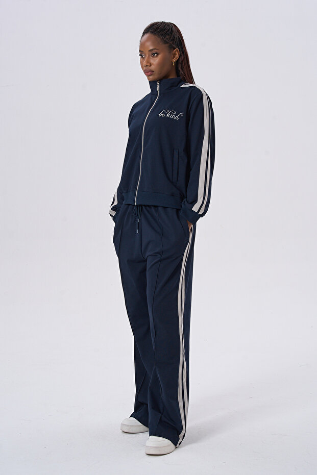 Retro Striped Tracksuit Set - 2