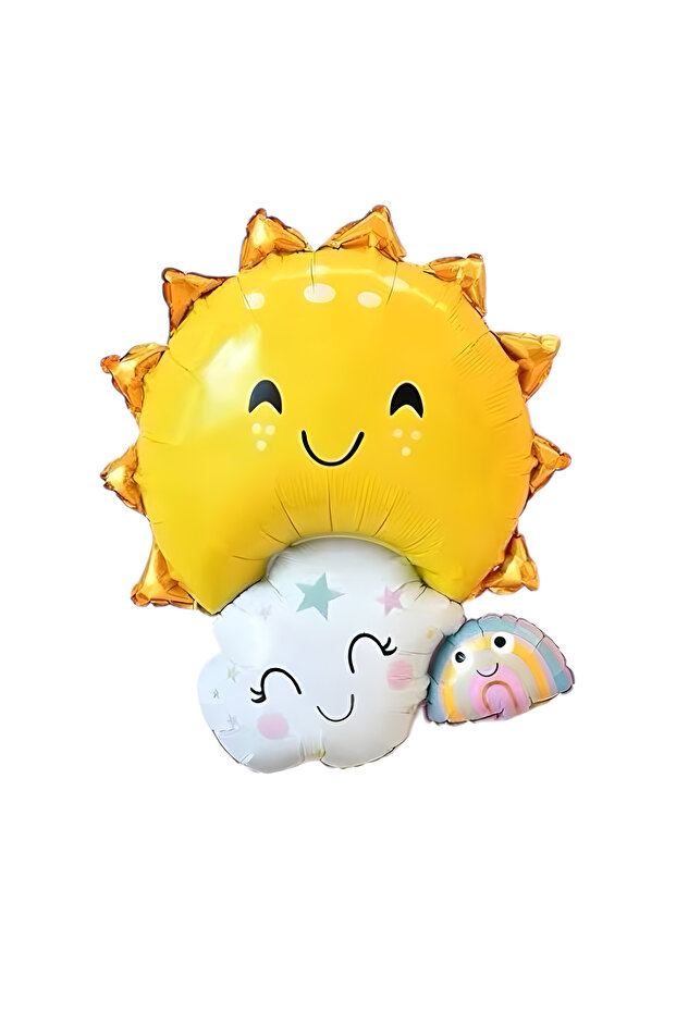 Sun cloud rainbow foil 7388 77 x 59 cm