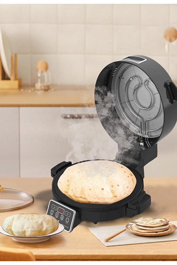 3-in-1 Electric Roti & Arabic Bread Maker - 3