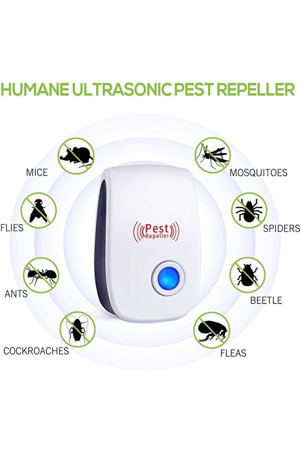 Ultrasonic Pest Repeller, Electronic Insects & Mosquito, Mouse, Cockroaches, Rats, Bug, Spider 3pcs