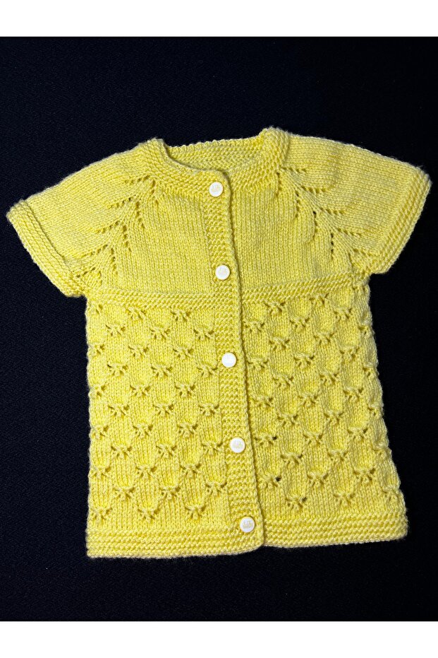Seamless Hand Knitted Yellow Baby Vest