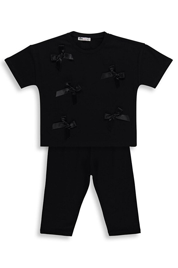 6-9 Years Old Set with Bow - Black