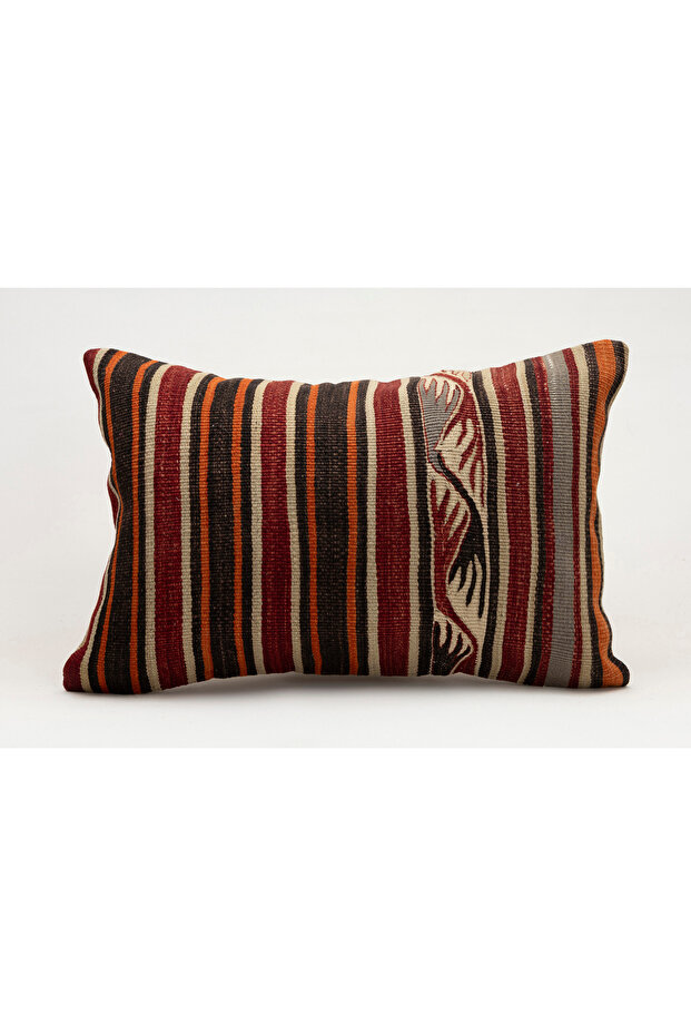 Vintage Pillow Cushion Cover Made from Handmade Old Kilim, 40X60 Cm, Wool