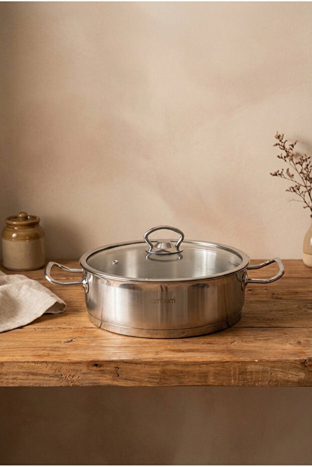 Sofia Steel Pot Shallow 24X8