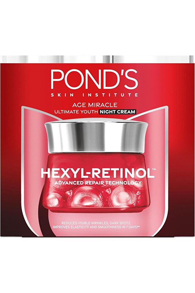 POND'S Age Miracle Ultimate Youth Night Face Cream with Hexyl Retinol, 50g