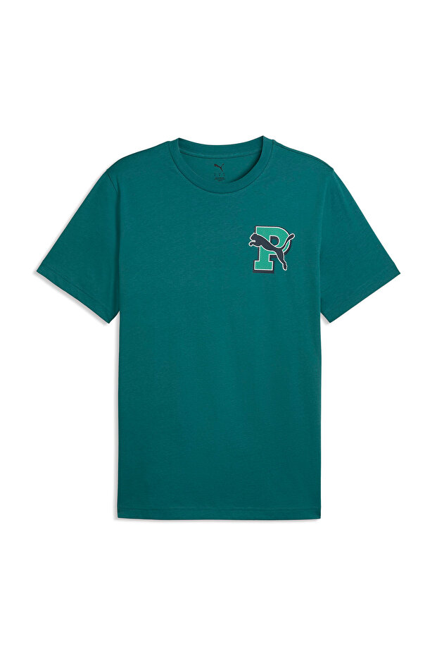 Graphic Erkek Yeşil Günlük Stil T-Shirt 69177641 - 1