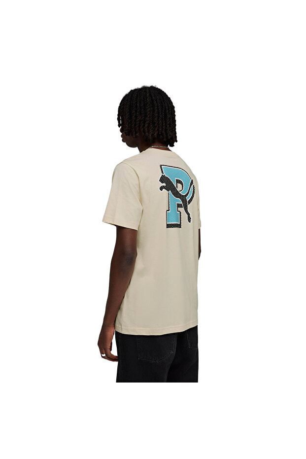 Graphic Erkek Bej Günlük Stil T-Shirt 69177687 - 2