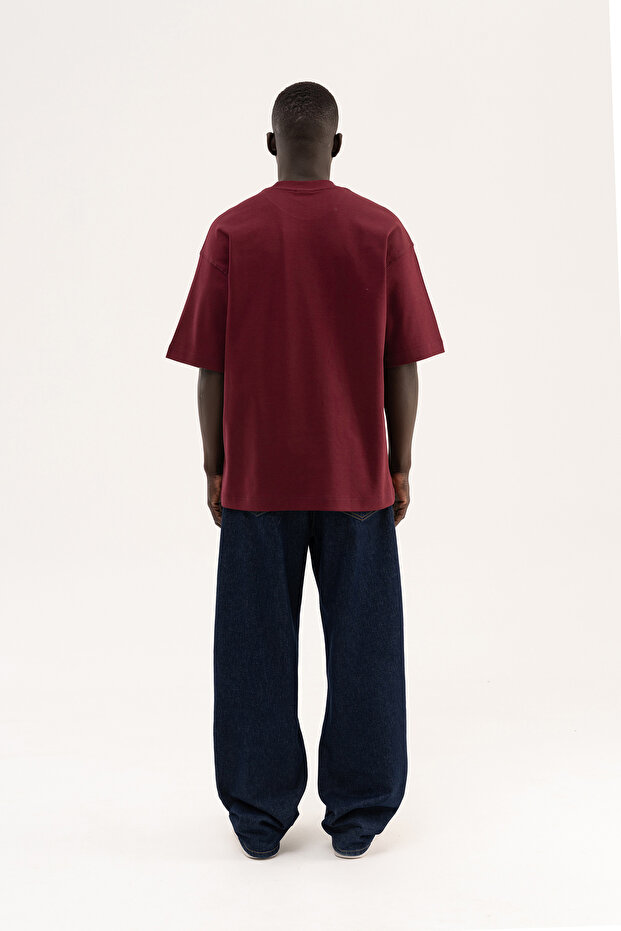 Ανδρικό μπλουζάκι Basic Interlock Oversize Cherry - 8