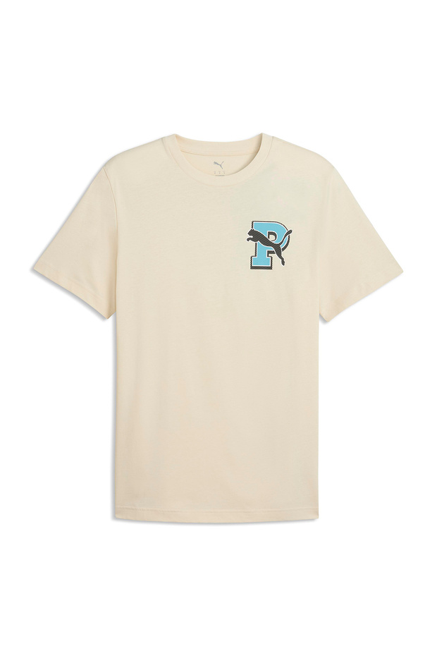 Graphic Erkek Bej Günlük Stil T-Shirt 69177687 - 4
