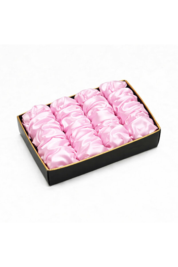 Silkworm Life 100% Pure Mulberry Silk Hair Tie Non-Damaging Non-Marking Luxury Silk Scrunchie - Pink