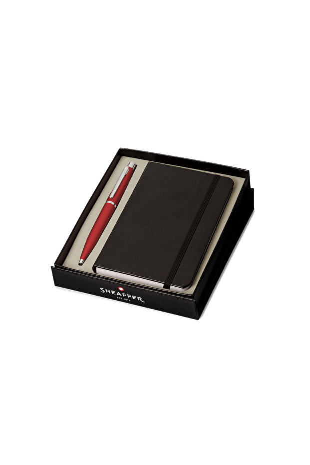 Pen Vfm 9403 Excessive Red With Chrome Plated Trims Fine Fp With A6 Notebook